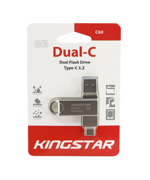 فلش مموری USB 3.2 کینگ استار مدل C60 ظرفیت 32 گیگابایت