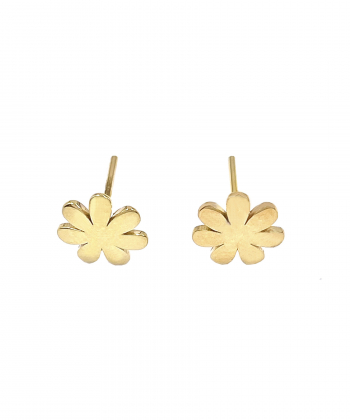 گوشواره میخی بابونه هماتیت گلد Hematite Gold کد 135815