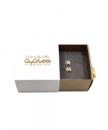 گوشواره میخی بابونه هماتیت گلد Hematite Gold کد 135815
