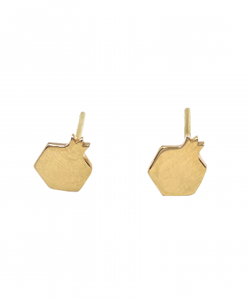 گوشواره میخی انار هماتیت گلد Hematite Gold کد 135818