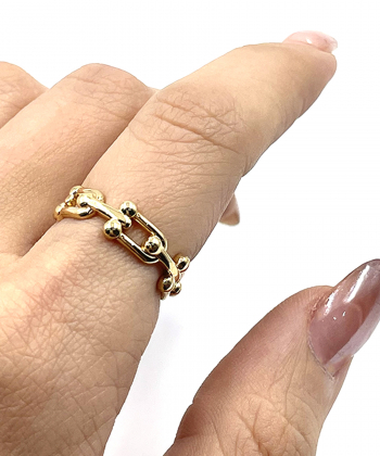 انگشتر تیفانی مایا هماتیت گلد Hematite Gold کد 135811