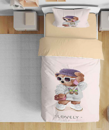 روتختی یک نفره پنج تکه نوپه Nope طرح خرسی کد T4775