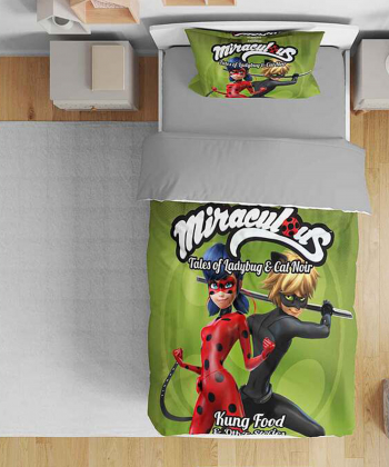 روتختی یک نفره پنج تکه کودک نوپه Nope طرح میراکلس بیداری کد T4764