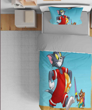 روتختی یک نفره پنج تکه کودک نوپه Nope طرح تام و جری کد T4739