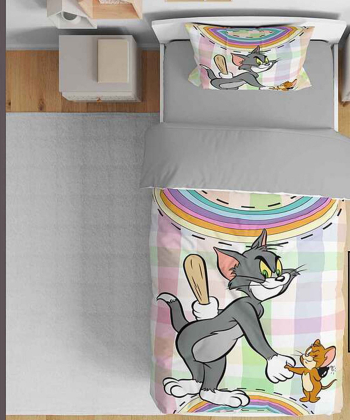 روتختی یک نفره پنج تکه کودک نوپه Nope طرح تام و جری کد T4735