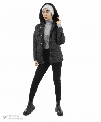 کاپشن کلاه دار زنانه پینکی مدل 1167