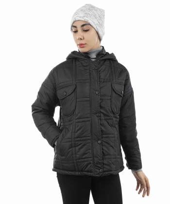 کاپشن کلاه دار زنانه پینکی مدل 1167