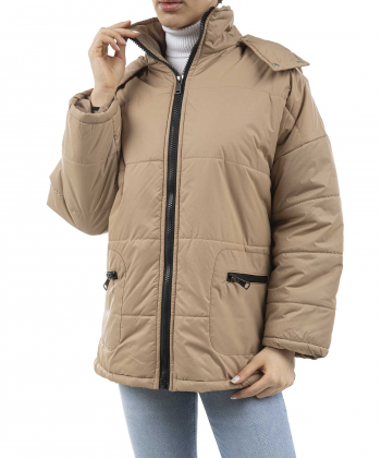 کاپشن کلاه دار زنانه پینکی مدل 1161