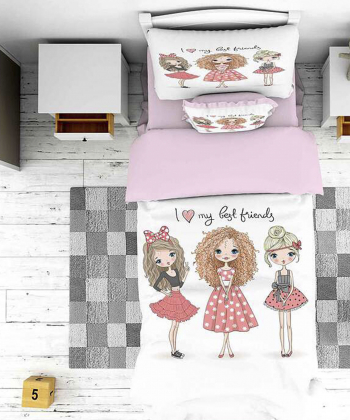 روتختی یک نفره پنج تکه کودک نوپه Nope طرح دختر کد T4842