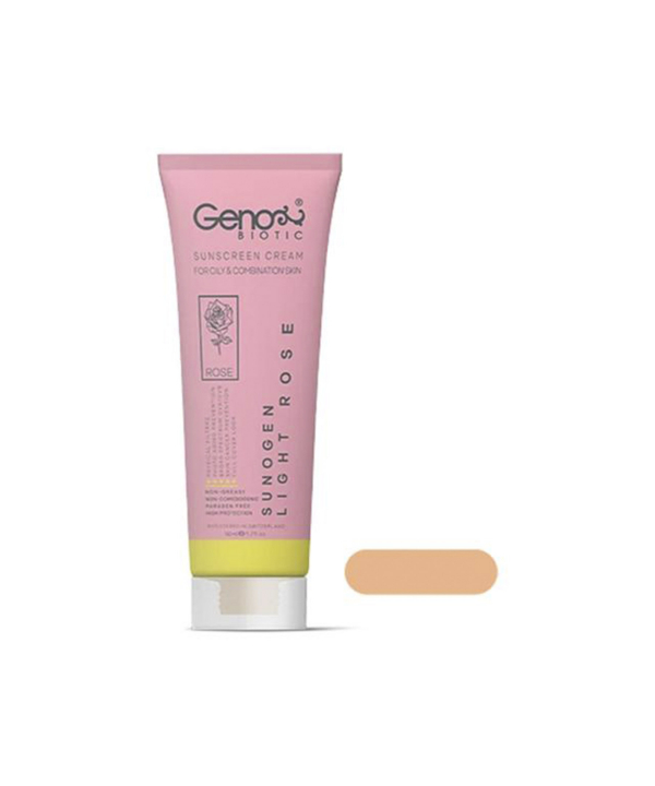 کرم ضدآفتاب فاقد چربی SPF50 ژنوبایوتیک Geno Biotic مدل Suno Gen حجم 50 میلی‌لیتر