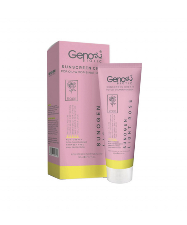 کرم ضدآفتاب فاقد چربی SPF50 ژنوبایوتیک Geno Biotic مدل Suno Gen حجم 50 میلی‌لیتر