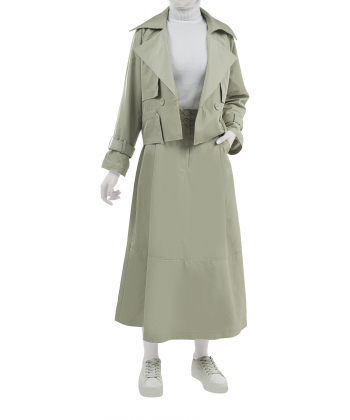 ست کت و دامن زنانه پینکی مدل 6615