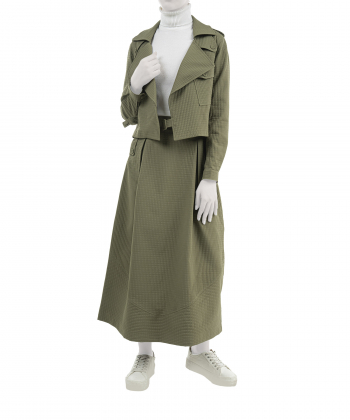 ست کت و دامن زنانه پینکی مدل 6610