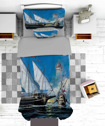 روتختی یک نفره پنج تکه نوپه Nope طرح قایق کد T4779