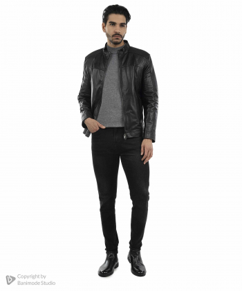 کت مردانه چرم طبیعی نوین چرم Novin Leather مدل FRANC