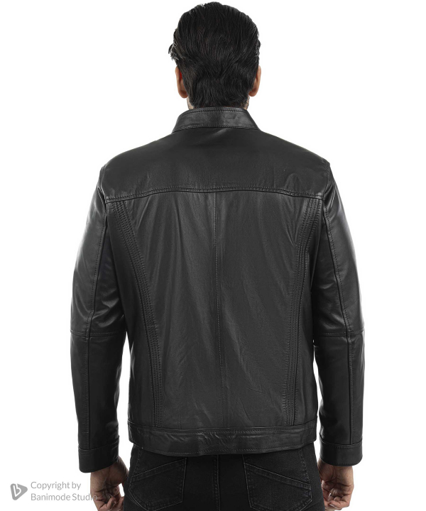 کت مردانه چرم طبیعی نوین چرم Novin Leather مدل FRANC