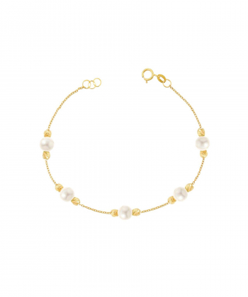 دستبند گوی مروارید سین سان گلد Seen San Gold کد BR114