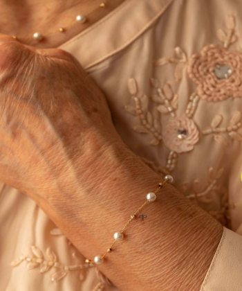 دستبند گوی مروارید سین سان گلد Seen San Gold کد BR114