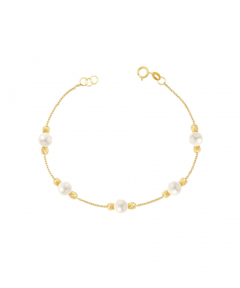 دستبند گوی مروارید سین سان گلد Seen San Gold کد BR114