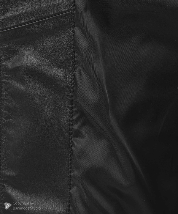کت زنانه چرم طبیعی نوین چرم Novin Leather مدل LORA