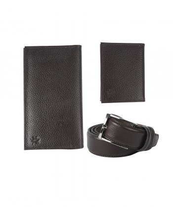 ست مردانه چرم طبیعی نوین چرم Novin Leather مدل سمیر