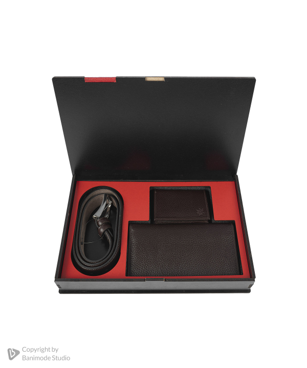 ست مردانه چرم طبیعی نوین چرم Novin Leather مدل سمیر