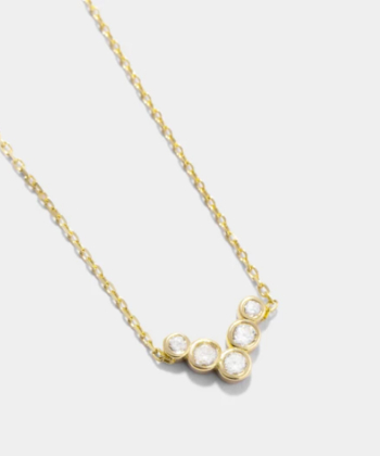 گردنبند سوفار با نگین سفید درریس Doris کد P5554