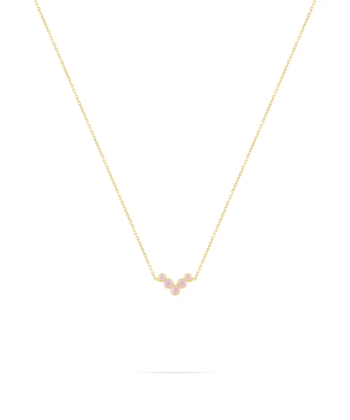 گردنبند سوفار با نگین صورتی درریس Doris کد P5570