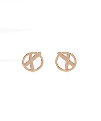 گوشواره طلا دایره xo دفینه Dafineh کد LE1115