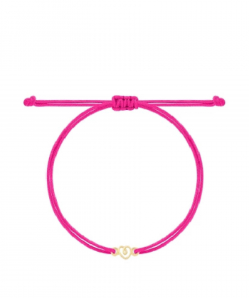 دستبند نخی سرخابی قلب آلینا درریس Doris کد P5523