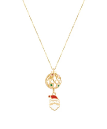 گردنبند بابانوئل و گوی رنگارنگ درریس Doris کد P5598