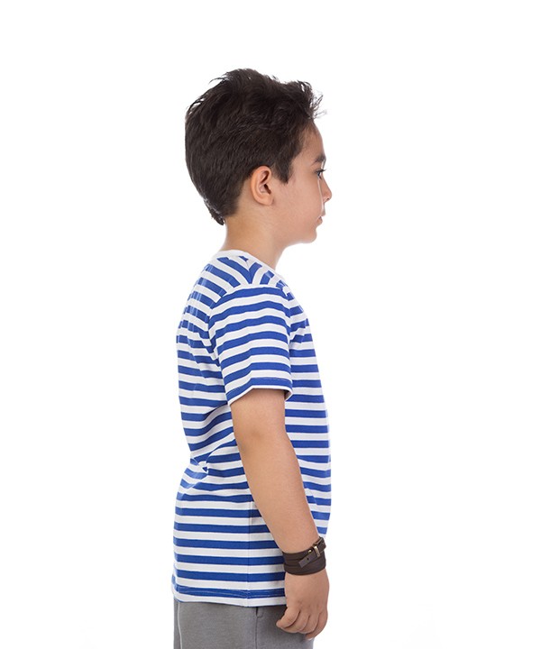 تیشرت راه راه بچگانه آبی تیره