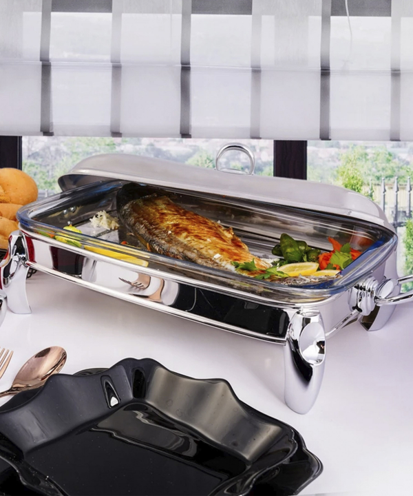 سوفله خوری بزرگ مستطیل کروم ام جی اس MGS کد 3101