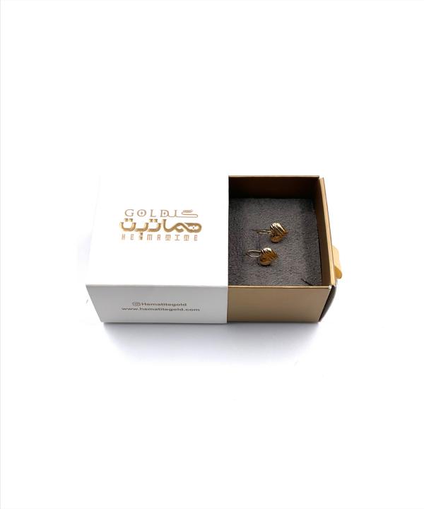 گوشواره کلیپسی قلبی هماتیت گلد Hematite Gold کد 135844