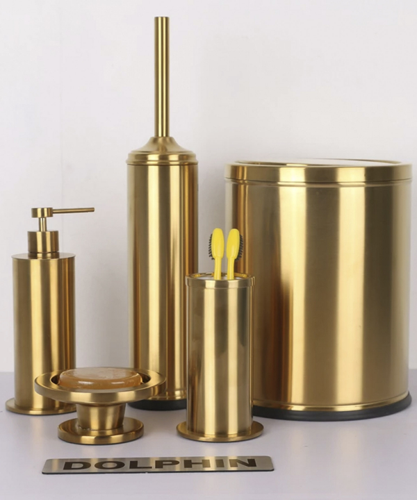 ست سرویس بهداشتی 5 پارچه دلفین Dolphin مدل Brass-5-G