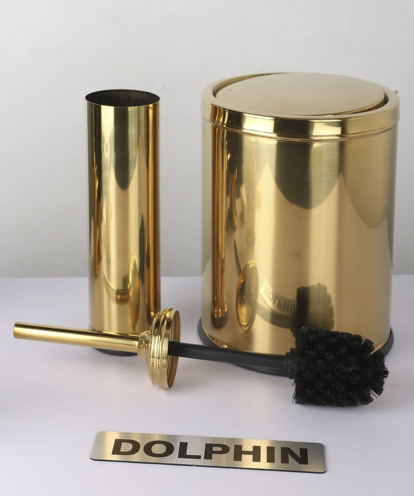 ست سرویس بهداشتی 5 پارچه دلفین Dolphin مدل Brass-5-NW-G