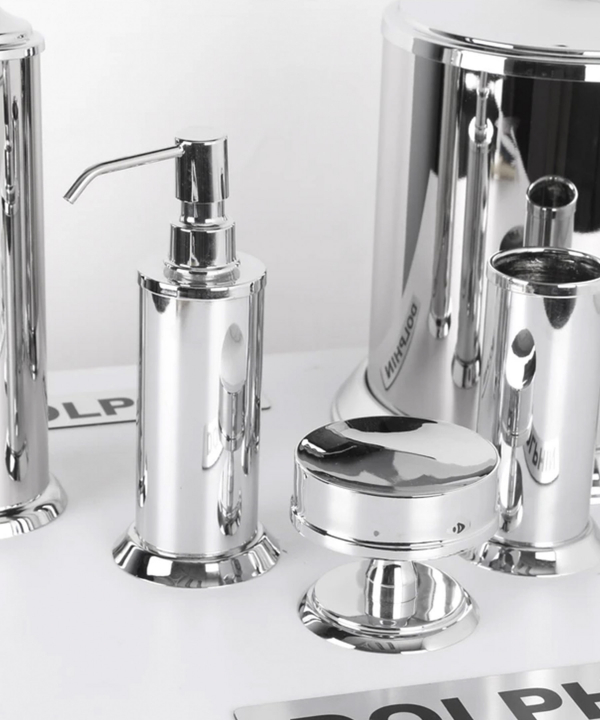 ست سرویس بهداشتی 5 پارچه دلفین Dolphin مدل KH-brass-05