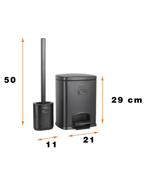 ست سطل زباله و فرچه دلفین Dolphin مدل EV-5-ltr