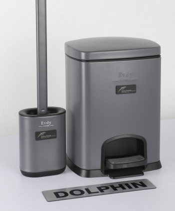 ست سطل زباله و فرچه دلفین Dolphin مدل EV-5-ltr