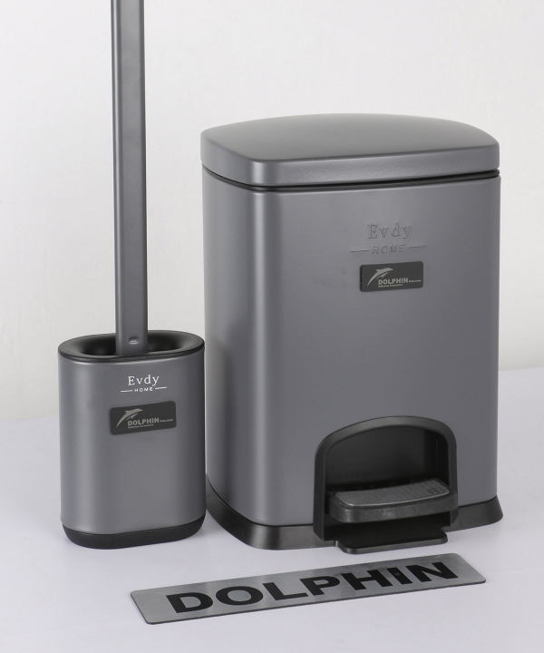 ست سطل زباله و فرچه دلفین Dolphin مدل EV-5-ltr