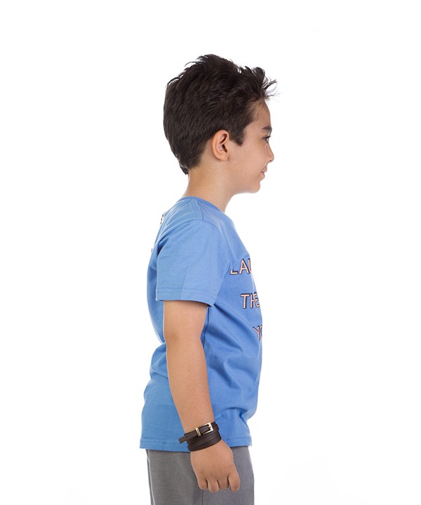 تیشرت نخی پسرانه آبی