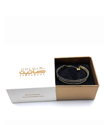 بنگل دو رنگ موازی هماتیت گلد Hematite Gold کد 135873