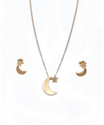 نیم ست ماه و ستاره هماتیت گلد Hematite Gold کد 135869