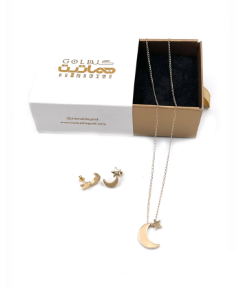 نیم ست ماه و ستاره هماتیت گلد Hematite Gold کد 135869