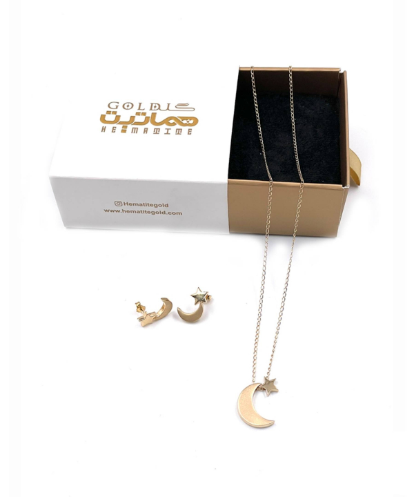 نیم ست ماه و ستاره هماتیت گلد Hematite Gold کد 135869