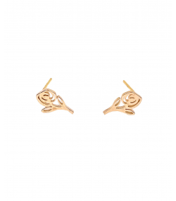 گوشواره میخی دلارام هماتیت گلد Hematite Gold کد 135949