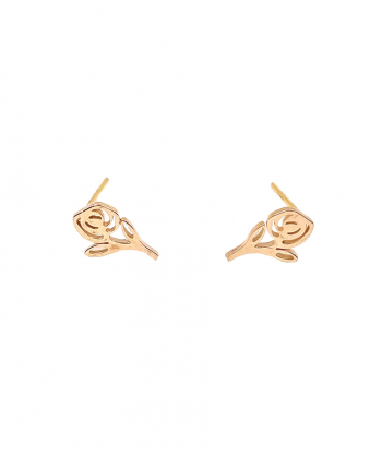 گوشواره میخی دلارام هماتیت گلد Hematite Gold کد 135949