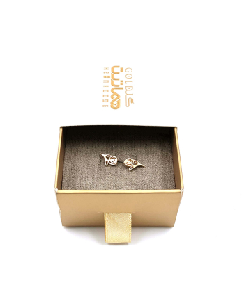 گوشواره میخی دلارام هماتیت گلد Hematite Gold کد 135949