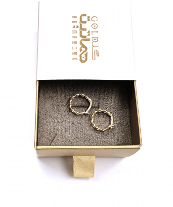 گوشواره گلد دلوین هماتیت گلد Hematite Gold کد 135963