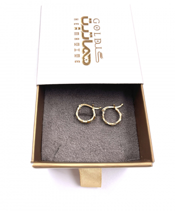 گوشواره هانا زیبا هماتیت گلد Hematite Gold کد 135964